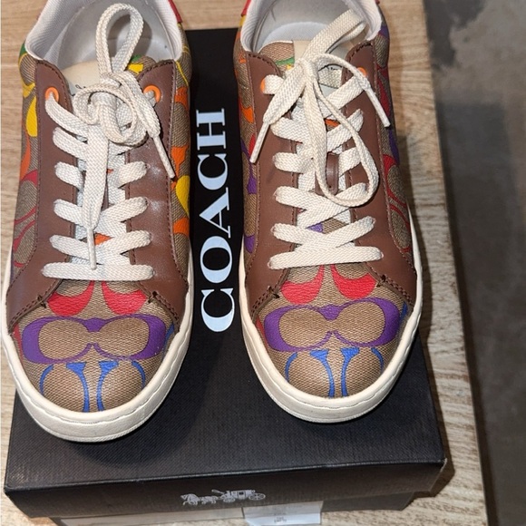 Coach Women’s Brown and Multicolor Sneakers - Picture 1 of 5